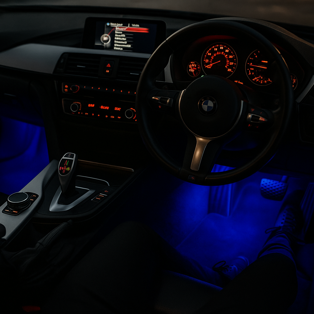 UNIQautos DIY Universal 12V Premium Ambient Footwell Lighting Kit