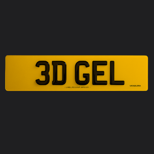 UNIQREG 3D Gel Character Number Plate Set