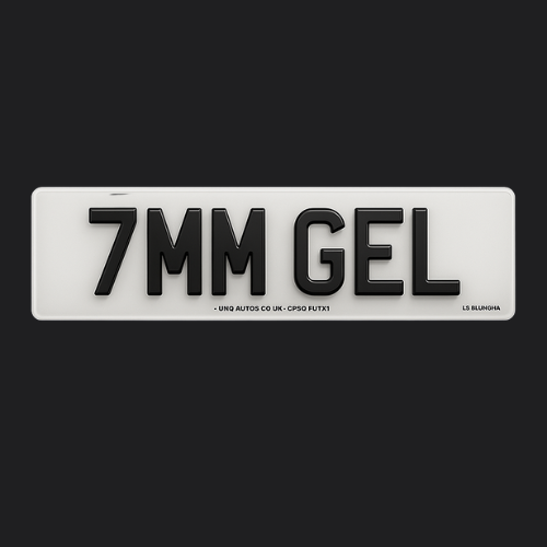 UNIQREG 7MM Gel Character Number Plate Set