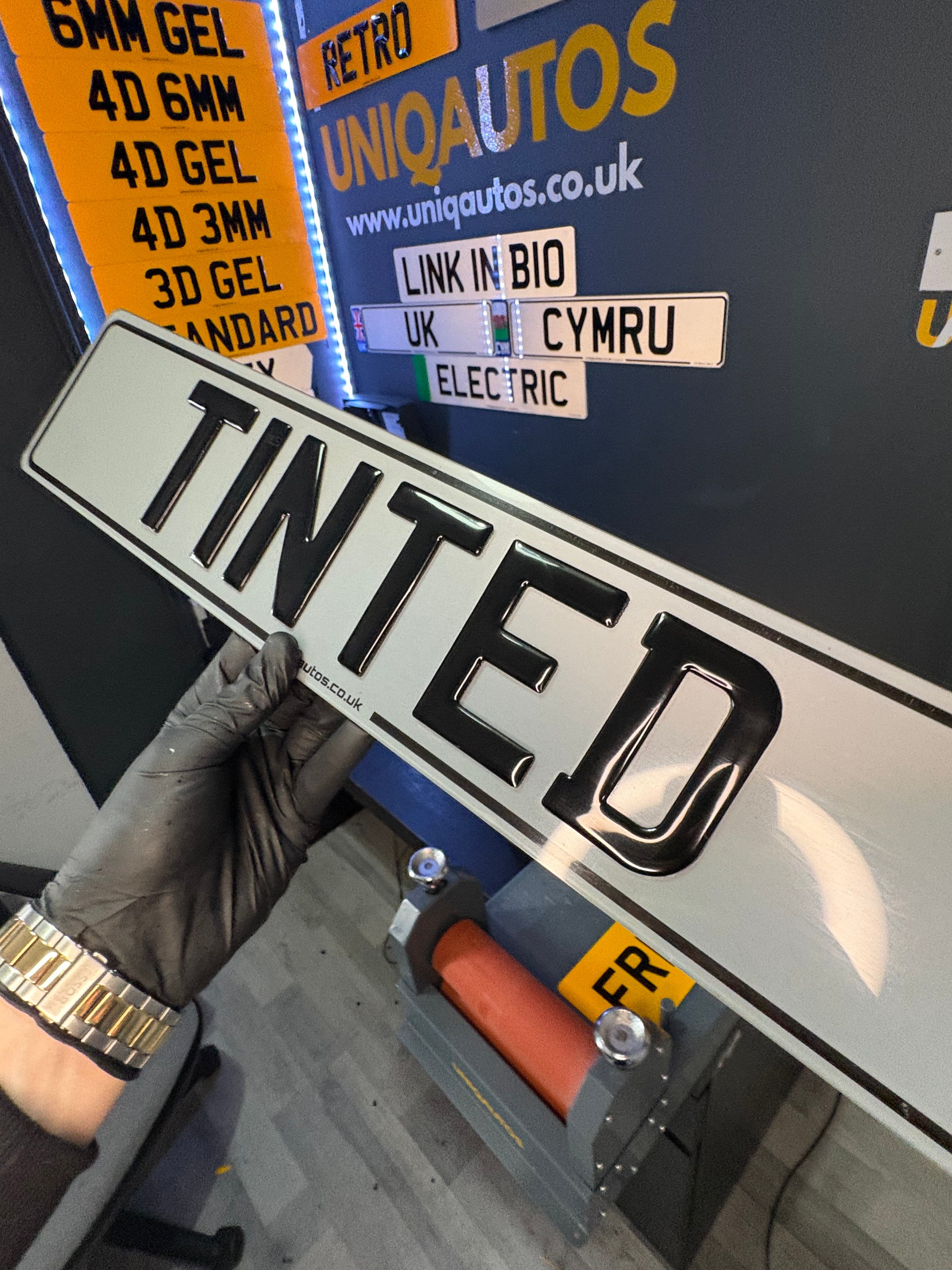 UNIQREG Tinted Number Plate Sets