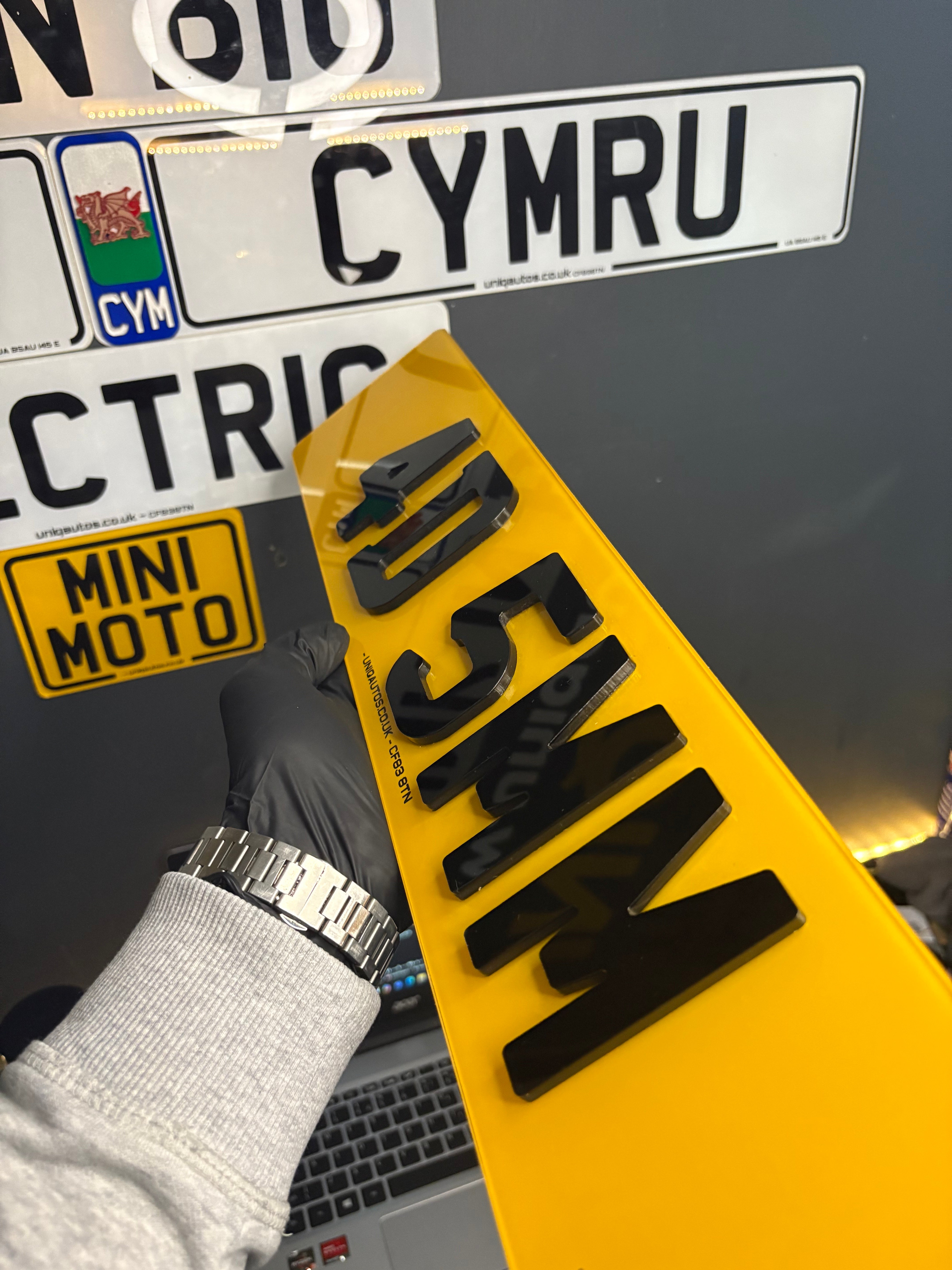 UNIQREG 4D 5MM Character Number Plate Sets