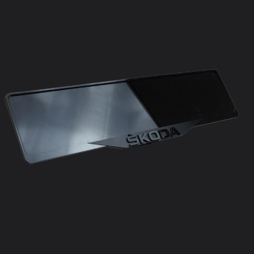 Custom Skoda Number Plate Holder Set