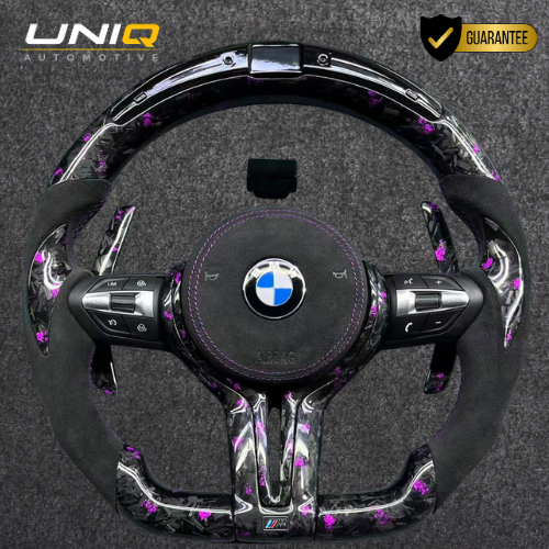 BMW F Series Custom Steering Wheel Purple Forged Carbon