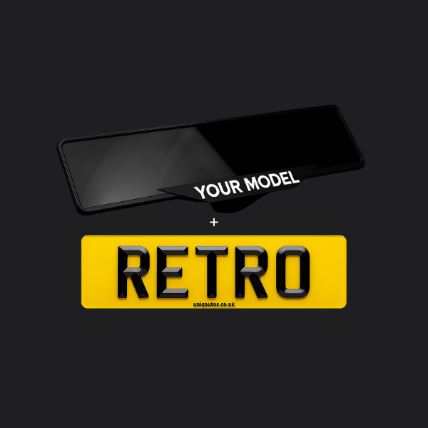 UNIQREG Number Plate + Custom Holder Upgrade Bundle