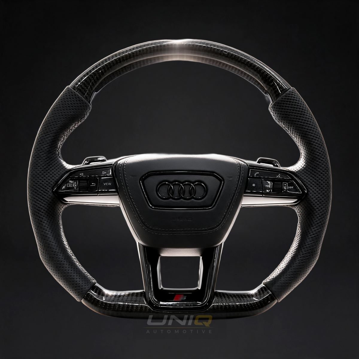 Audi Q/RS Hex Style Custom Steering Wheel - carbon fibre