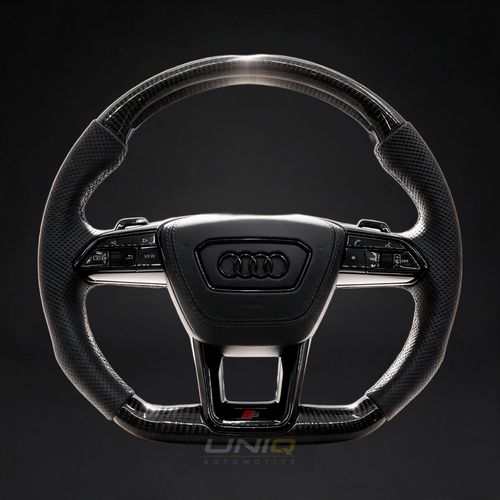 Audi Q/RS Hex Style Custom Steering Wheel - carbon fibre