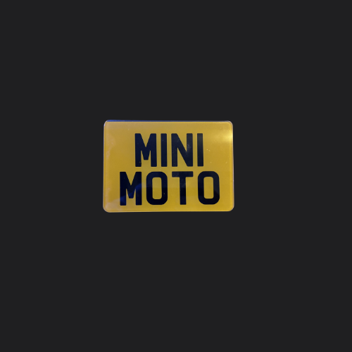 Uniqreg Premium Replacement Number Plate Mini Motorbike Size Small