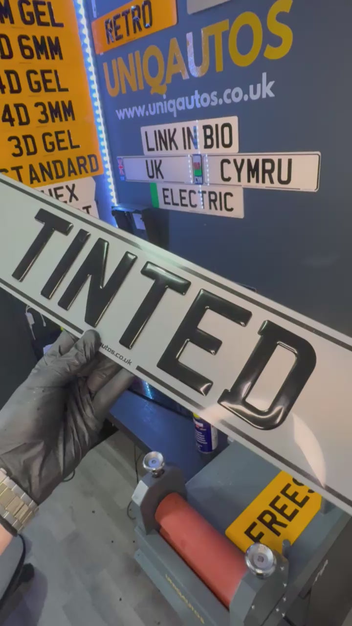 UNIQREG Tinted Number Plate Sets